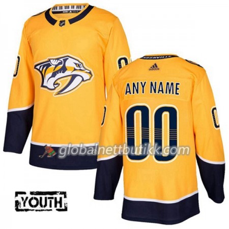 Nashville Predators Hockeydrakt Custom 2017-2018 Golden Adidas Authentic - Barn
